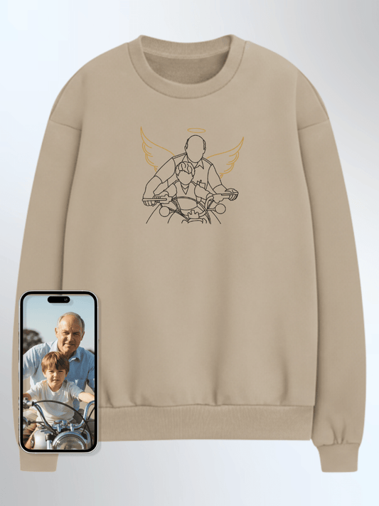 Memorial Custom Embroidered Photo Sweatshirt - Soulmate Customs