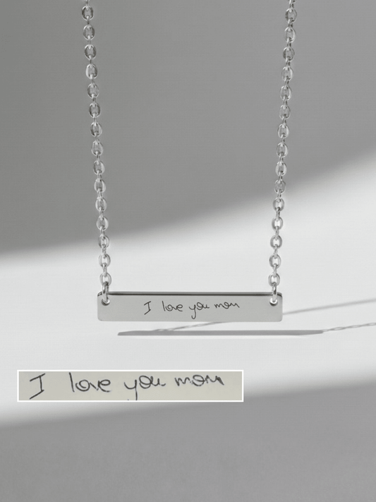Mom Custom Engraved Text Bar Necklace - Soulmate Customs