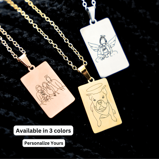 Custom Memorial Tag Necklace - Soulmate Customs