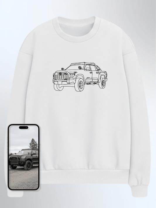 Automobile Custom Embroidered Photo Sweatshirt - Soulmate Customs