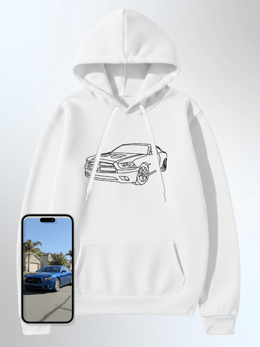 Automobile Custom Embroidered Photo Hoodie - Soulmate Customs