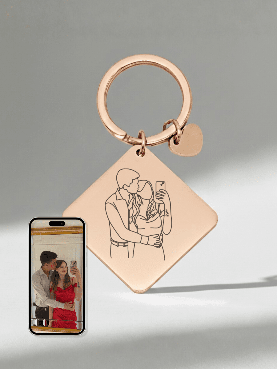Soulmate Custom Engraved Photo Keychain - Soulmate Customs