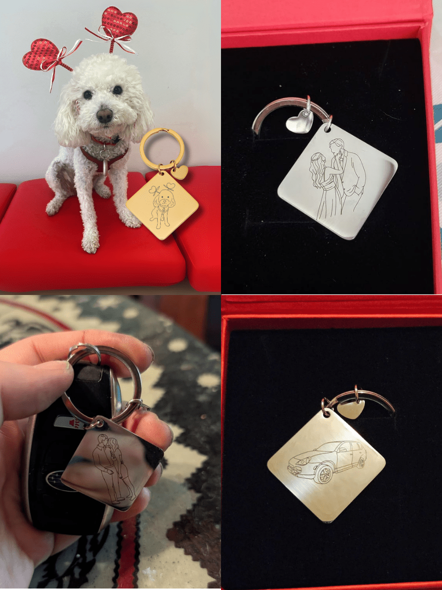 Custom Square Keychain - Soulmate Customs