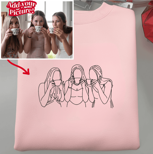 Custom Embroidered Photo Sweatshirt Final Sale - Soulmate Customs