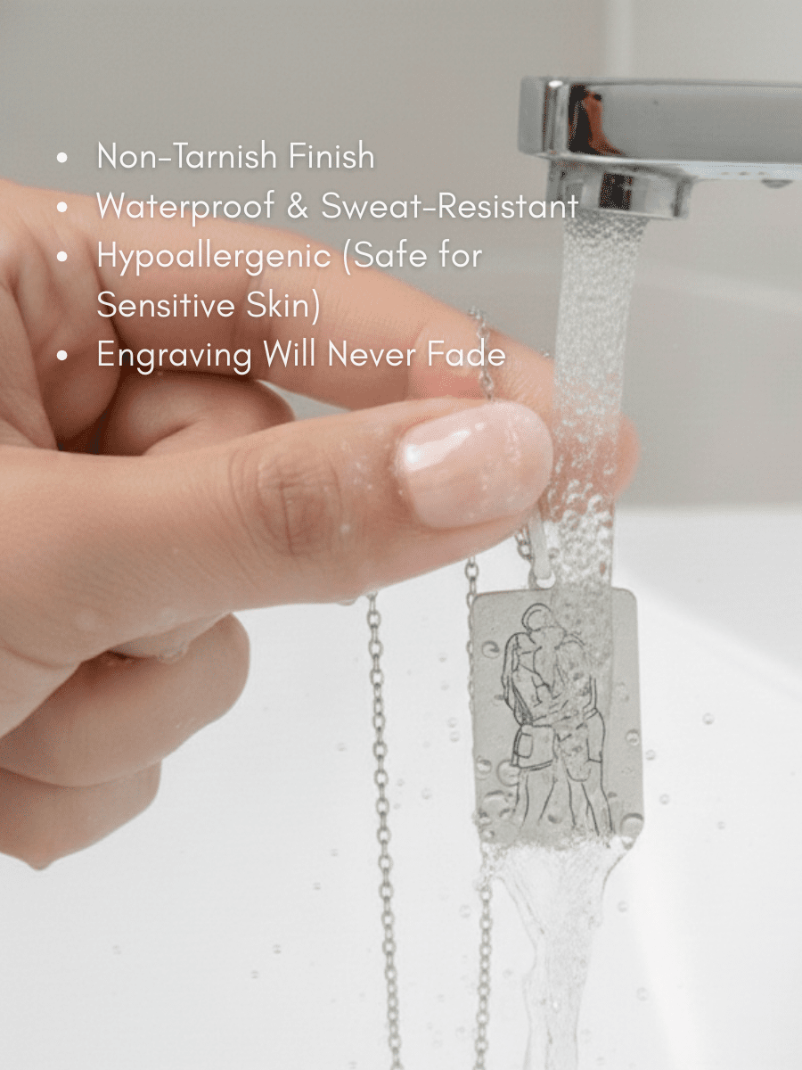 Soulmate Custom Engraved Photo Tag Necklace - Soulmate Customs