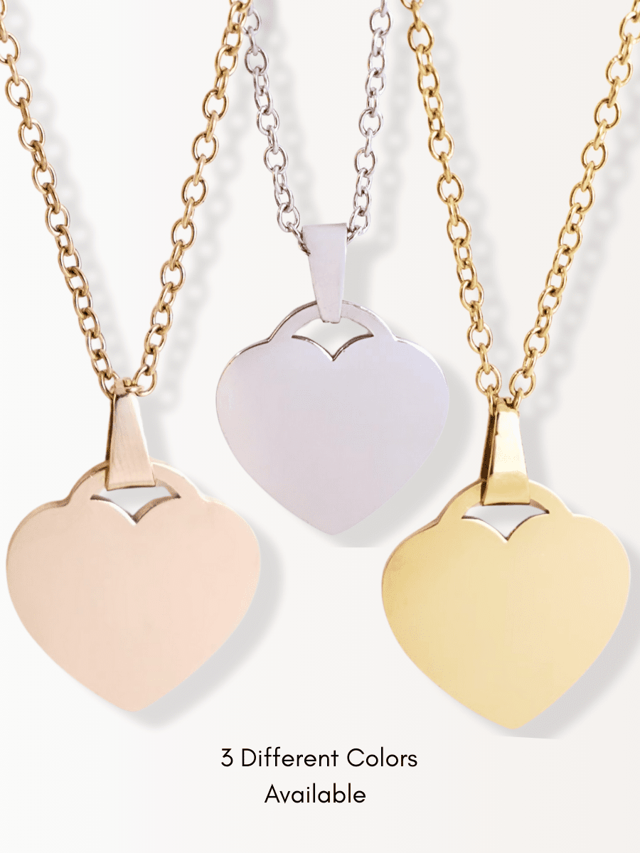 Spicy Custom Engraved Photo Heart Necklace - Soulmate Customs