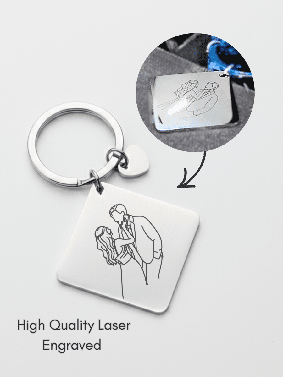 Soulmate Custom Engraved Photo Keychain - Soulmate Customs