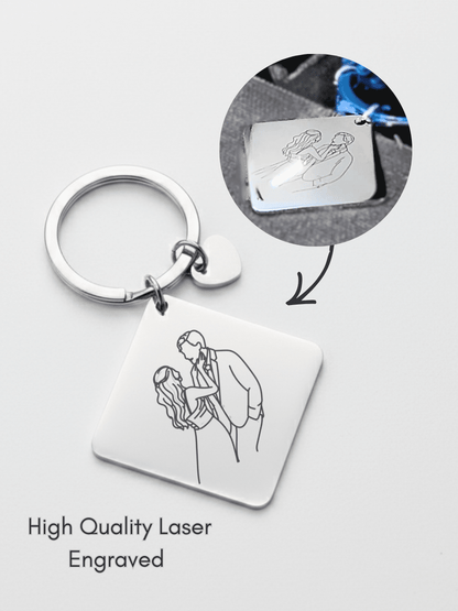 Soulmate Custom Engraved Photo Keychain - Soulmate Customs