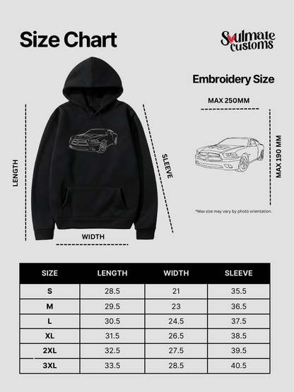 Automobile Custom Embroidered Photo Hoodie - Soulmate Customs