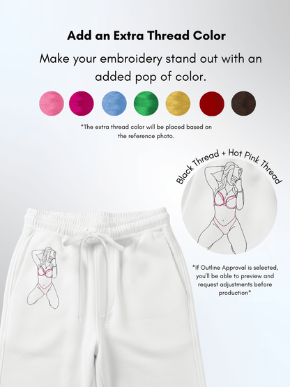 Custom Embroidered Photo Sweatpants - Soulmate Customs