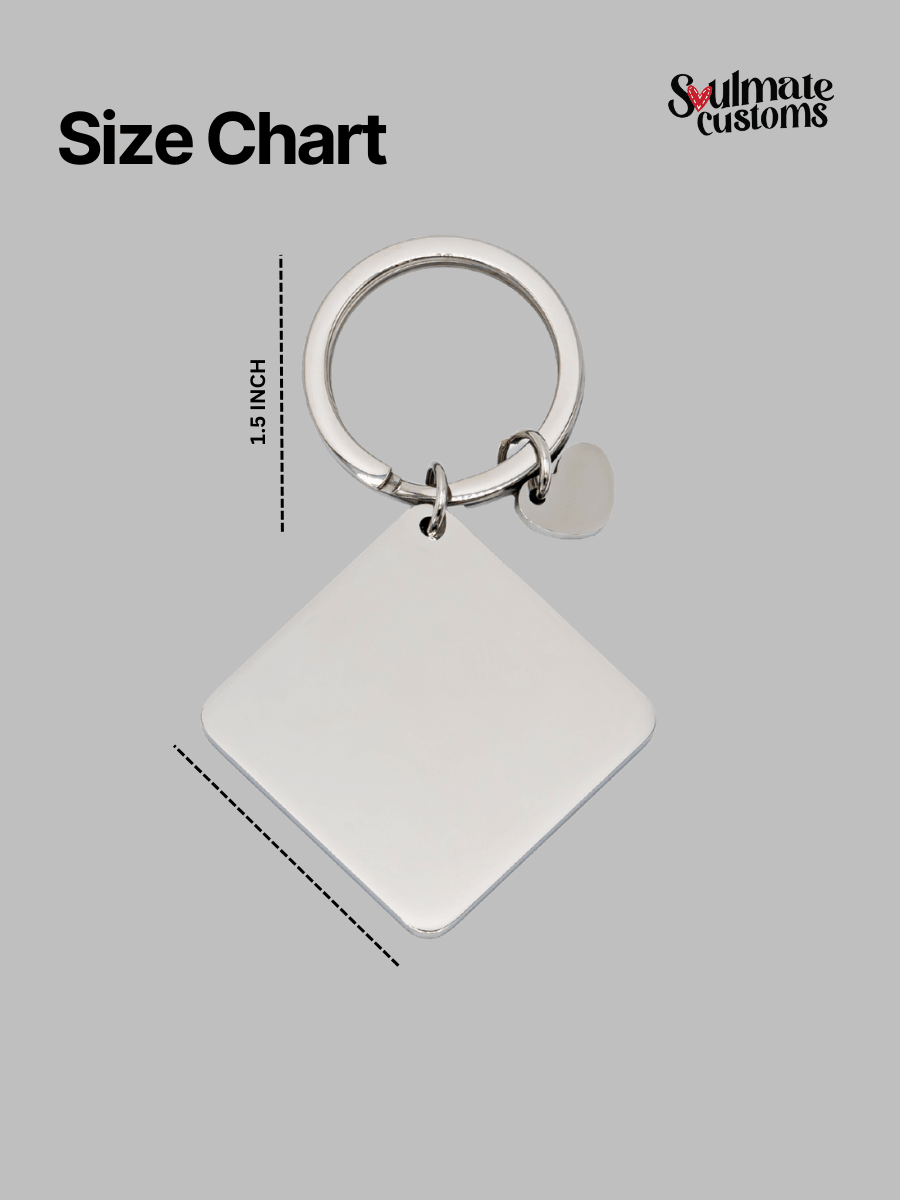 Automobile Custom Engraved Photo Keychain - Soulmate Customs