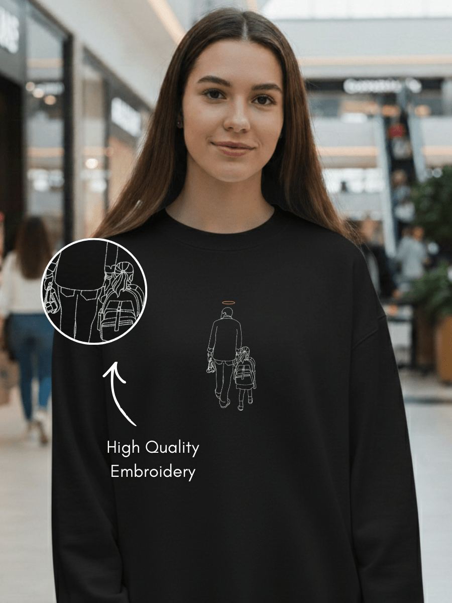 Memorial Custom Embroidered Photo Sweatshirt - Soulmate Customs