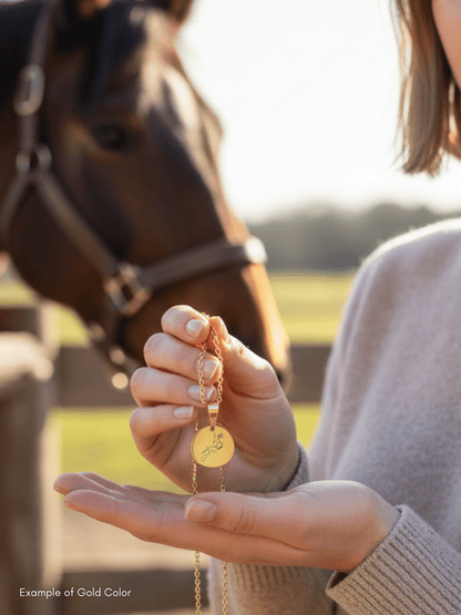 Pet Photo Engraved Circle Necklace - Soulmate Customs