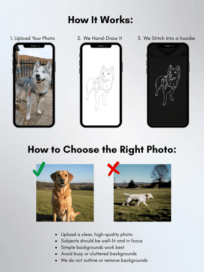 Pet Custom Embroidered Photo Sweatshirt - Soulmate Customs