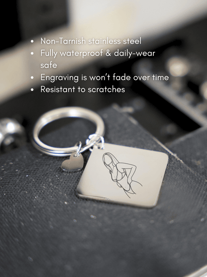 Spicy Custom Engraved Photo Keychain - Soulmate Customs