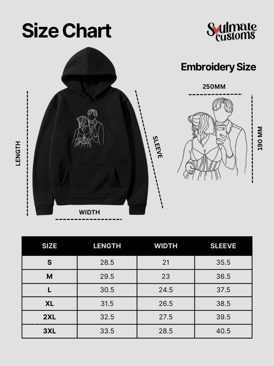 Soulmate Custom Embroidered Photo Hoodie - Soulmate Customs