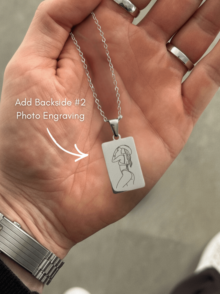 Spicy Custom Engraved Photo Tag Necklace - Soulmate Customs