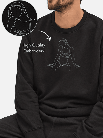 Spicy Custom Embroidered Photo Sweatshirt - Soulmate Customs