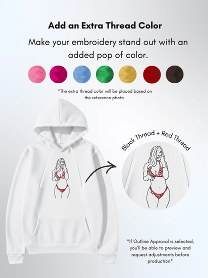 Spicy Custom Embroidered Photo Hoodie - Soulmate Customs
