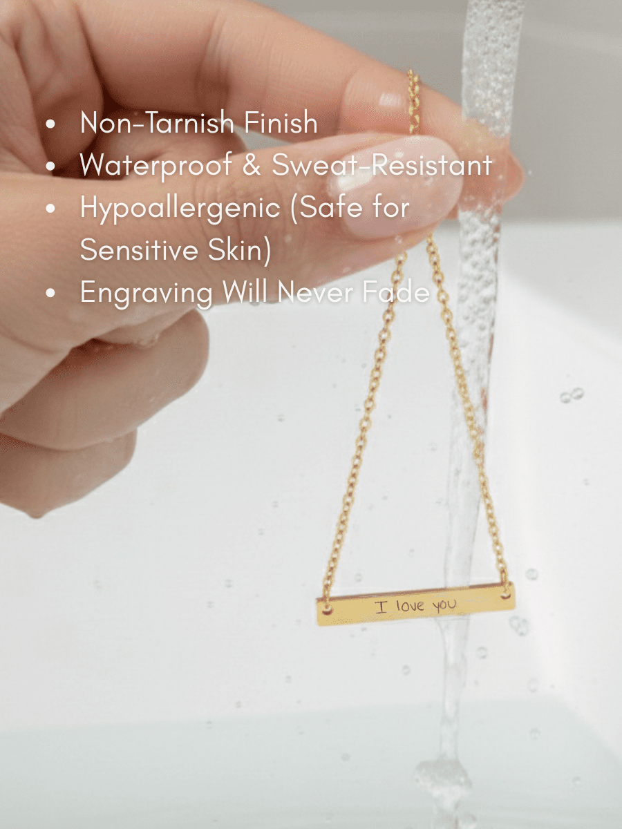 Soulmate Custom Engraved Text Bar Necklace - Soulmate Customs