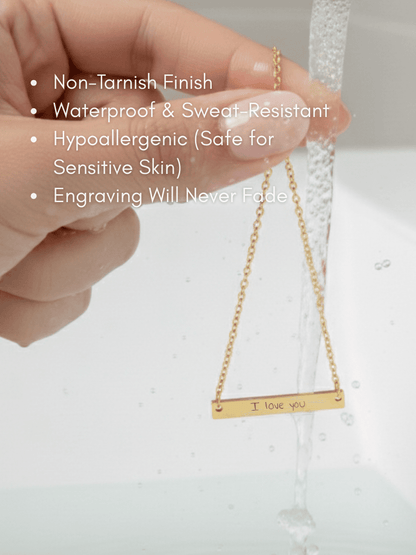 Soulmate Custom Engraved Text Bar Necklace - Soulmate Customs