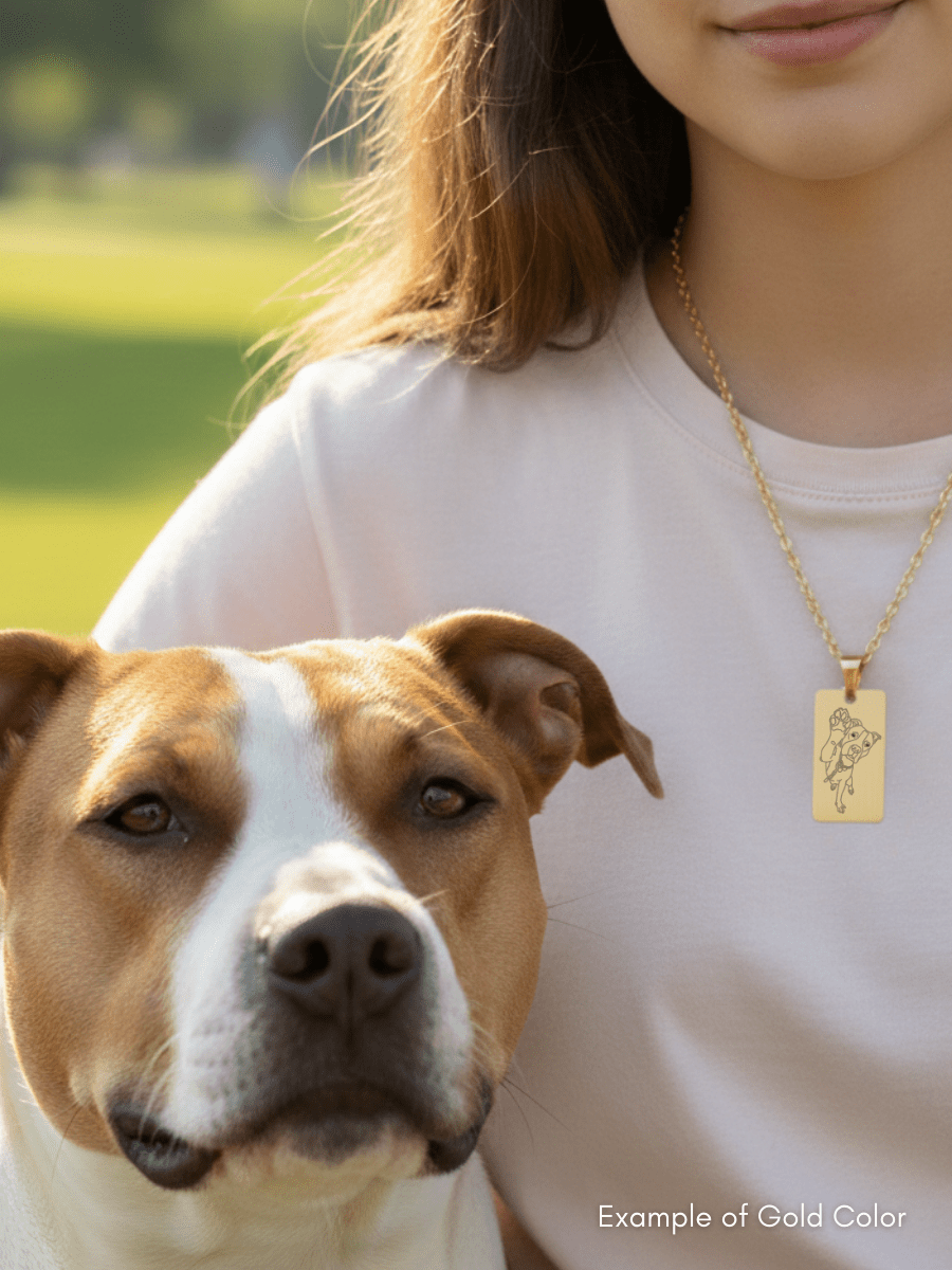 Pet Photo Engraved Tag Necklace - Soulmate Customs