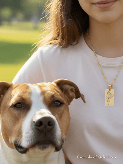 Pet Photo Engraved Tag Necklace - Soulmate Customs