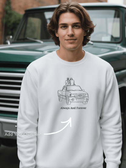 Automobile Custom Embroidered Photo Sweatshirt - Soulmate Customs