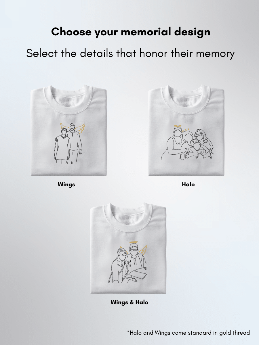 Memorial Custom Embroidered Photo Sweatshirt - Soulmate Customs