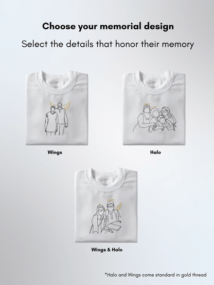 Memorial Custom Embroidered Photo Sweatshirt - Soulmate Customs