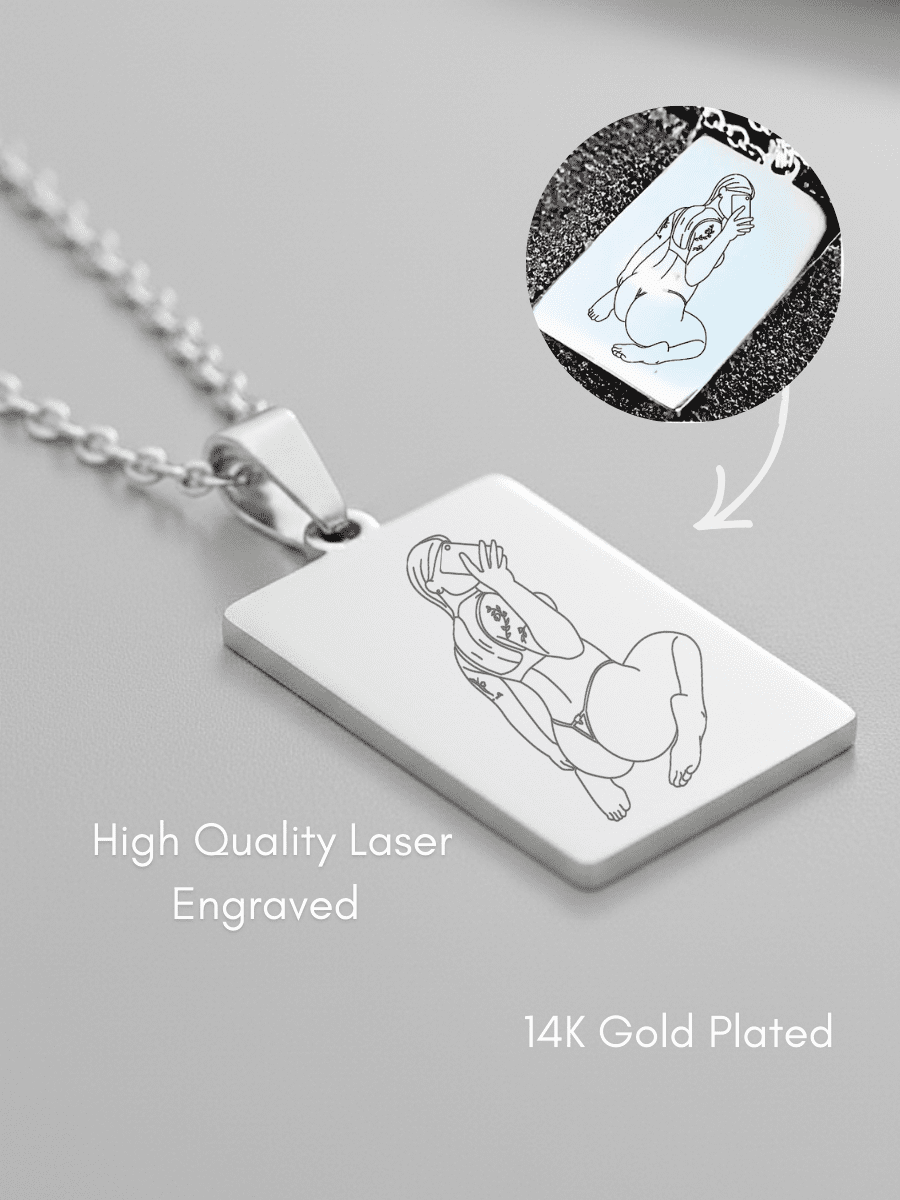 Spicy Custom Engraved Photo Tag Necklace - Soulmate Customs