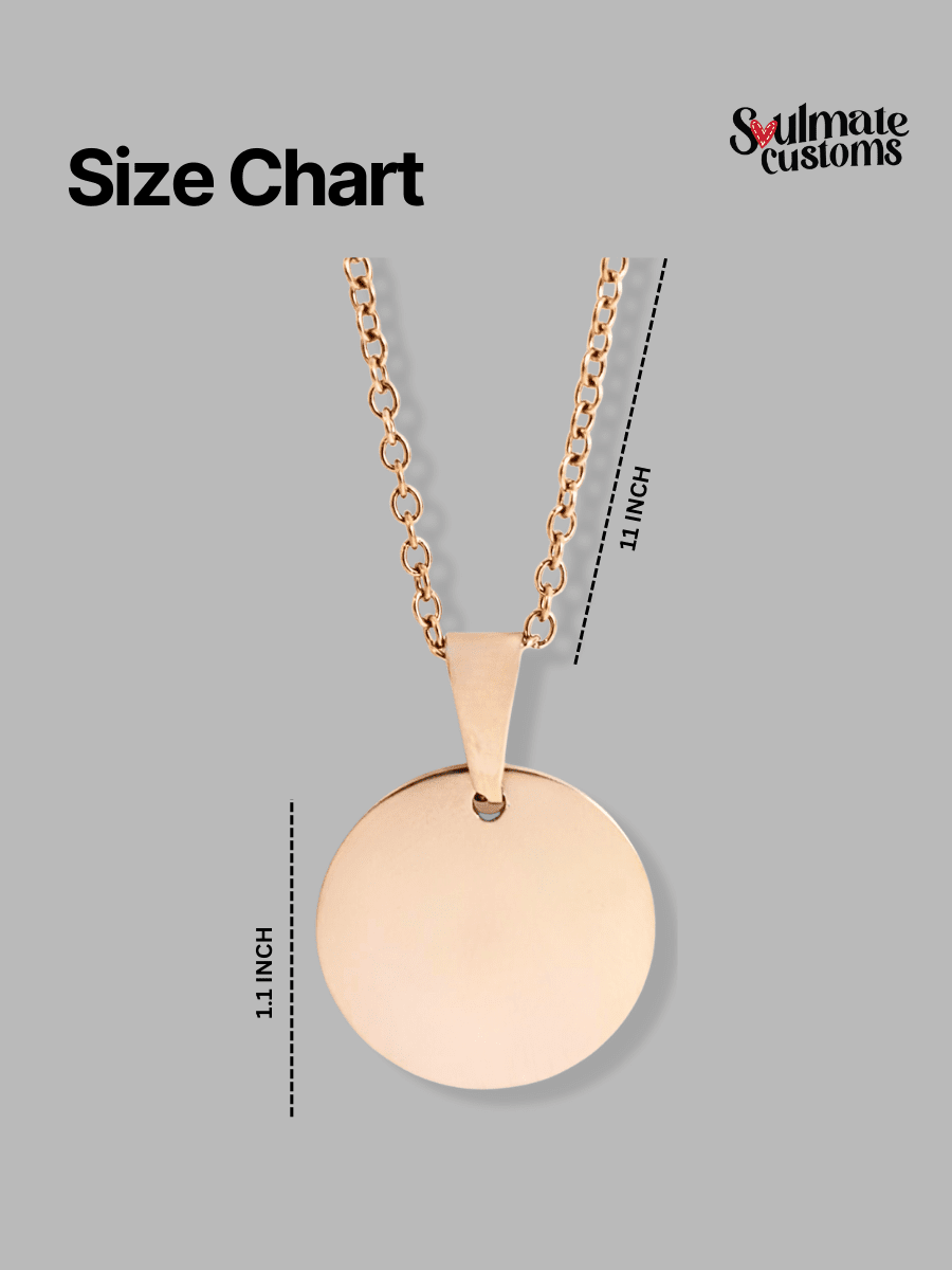 Spicy Custom Engraved Photo Circle Necklace - Soulmate Customs