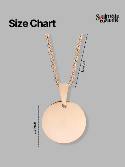 Spicy Custom Engraved Photo Circle Necklace - Soulmate Customs