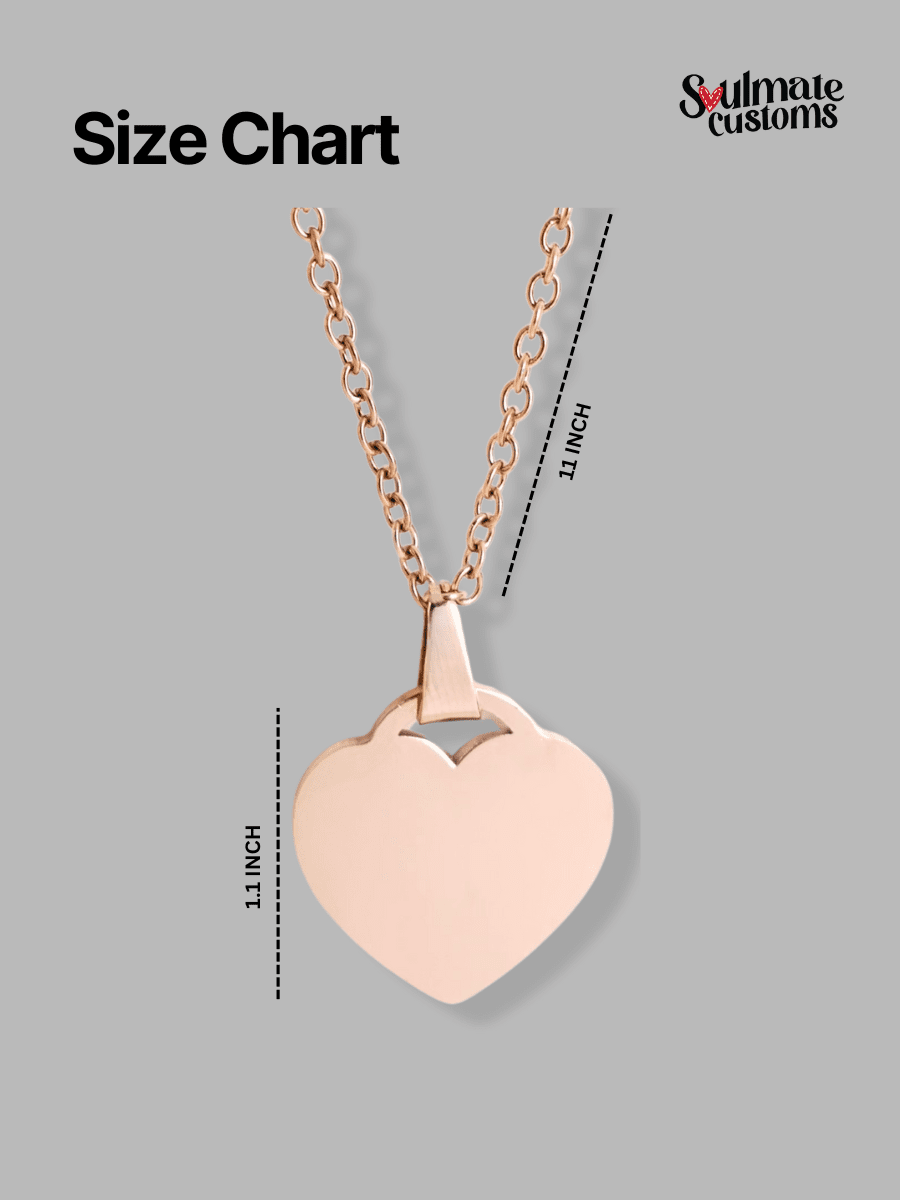 Soulmate Custom Engraved Photo Heart Necklace - Soulmate Customs
