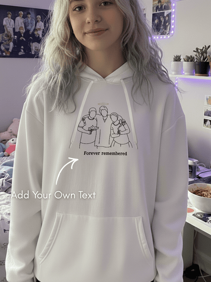 Memorial Custom Embroidered Photo Hoodie - Soulmate Customs