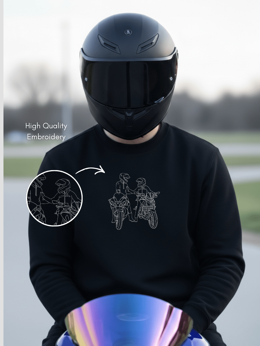 Automobile Custom Embroidered Photo Sweatshirt - Soulmate Customs