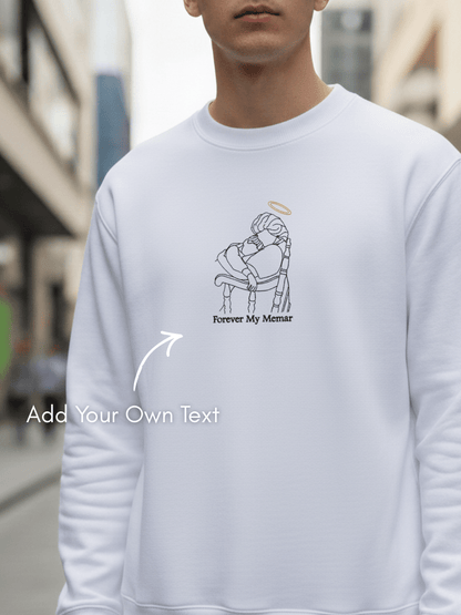 Memorial Custom Embroidered Photo Sweatshirt - Soulmate Customs