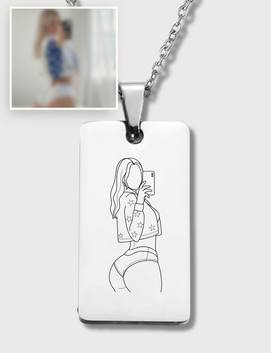Spicy Photo Custom Tag Necklace - Soulmate Customs