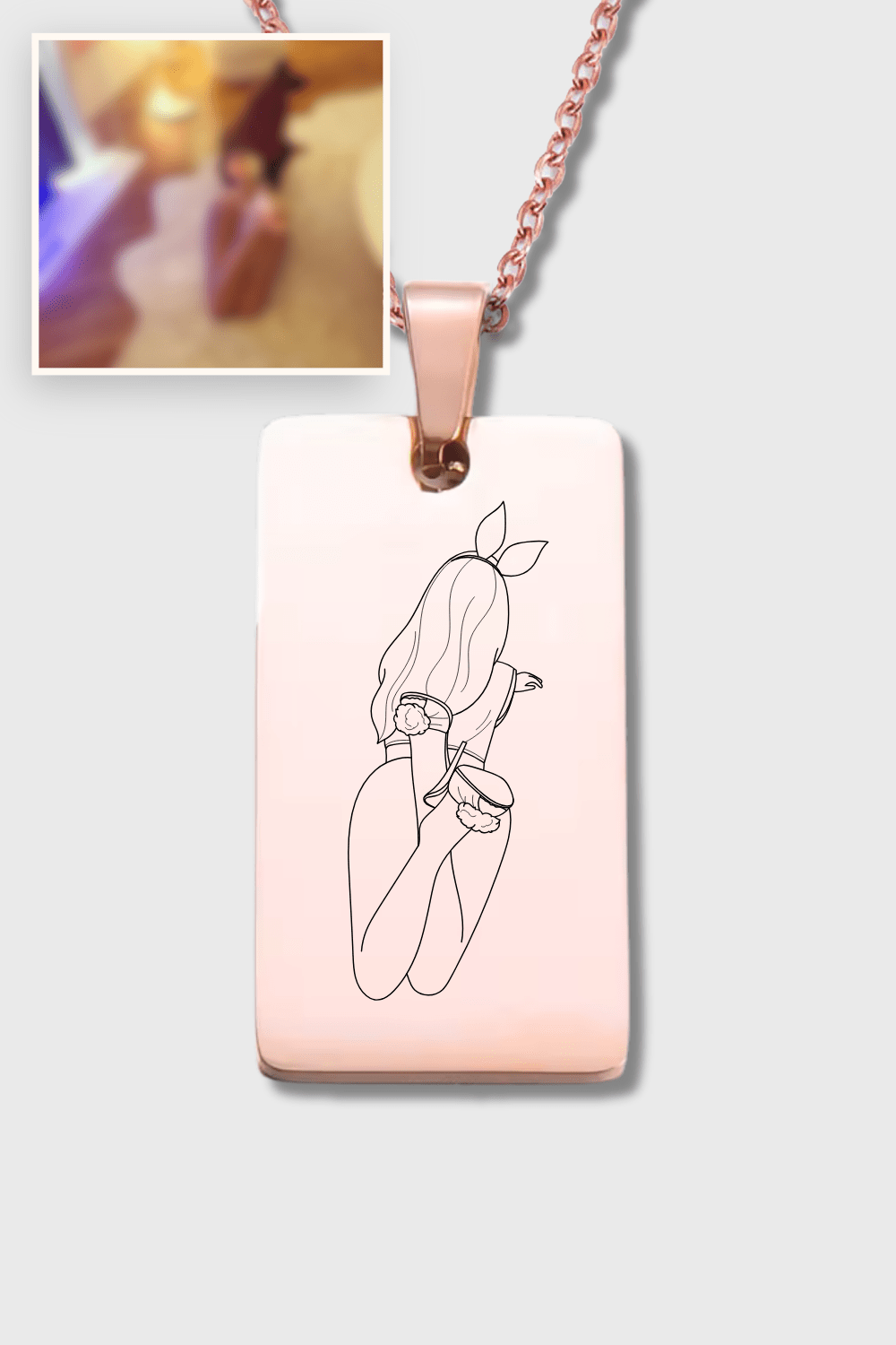 Spicy Photo Custom Tag Necklace - Soulmate Customs