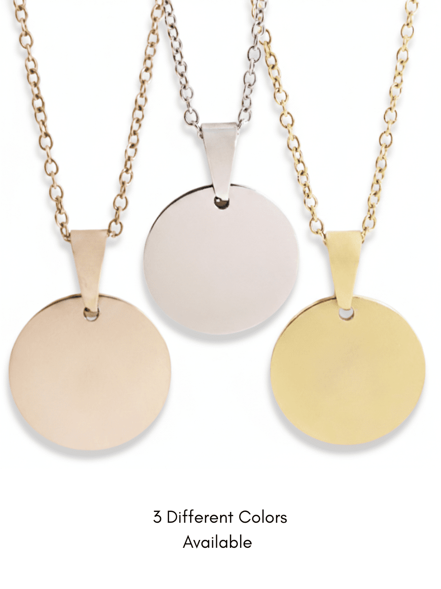 Spicy Custom Engraved Photo Circle Necklace - Soulmate Customs