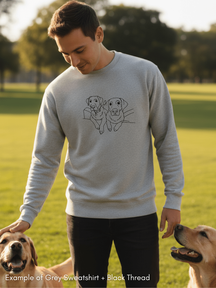 Pet Custom Embroidered Photo Sweatshirt - Soulmate Customs
