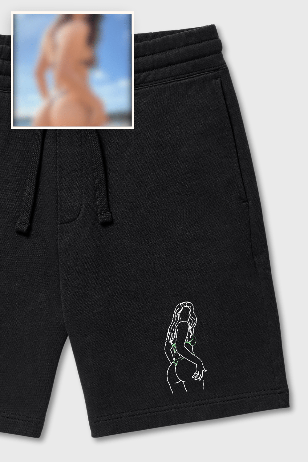 Spicy Photo Outline Men's Shorts - Soulmate Customs