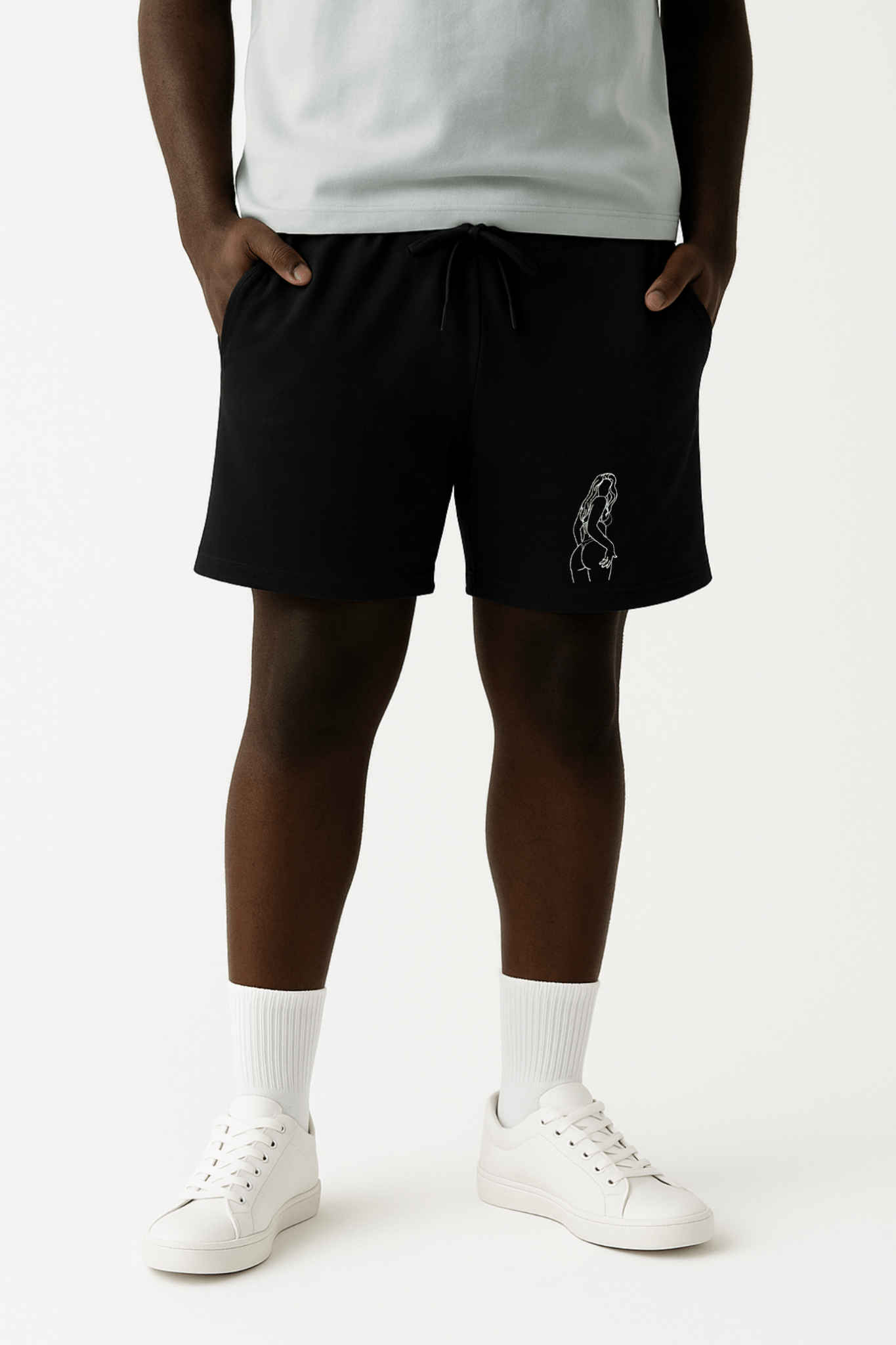 Spicy Photo Outline Men's Shorts - Soulmate Customs