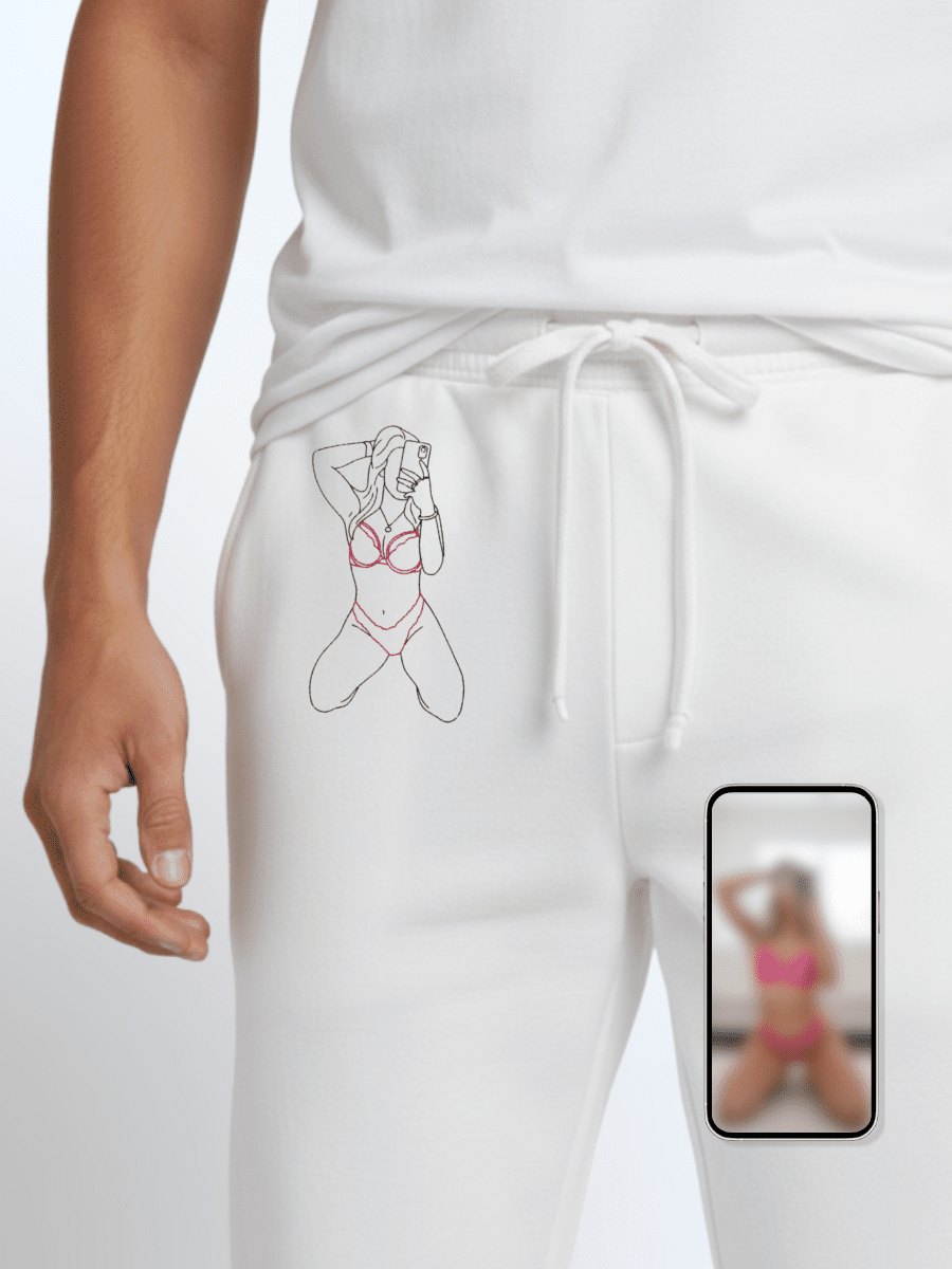 Custom Embroidered Photo Sweatpants - Soulmate Customs