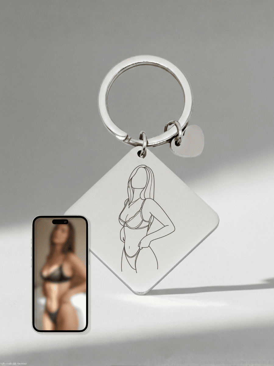 Spicy Custom Engraved Photo Keychain - Soulmate Customs