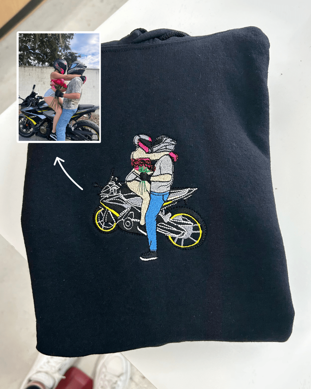 Custom Motorcycle Design - Full Color Filled - In Embroidery - Soulmate Customs