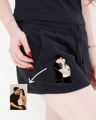 Custom Photo Outline Women's Shorts - Soulmate Customs