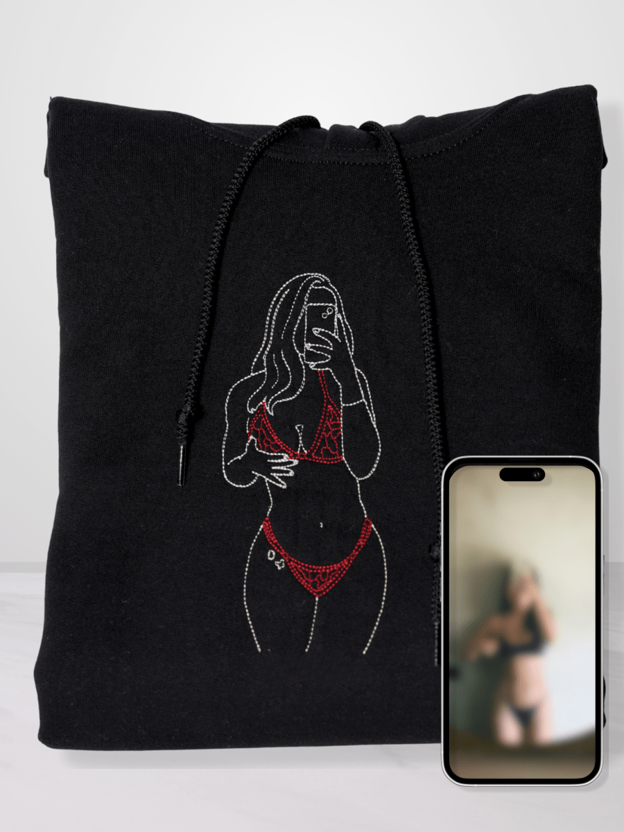 Embroidered Spicy Custom Hoodie - Soulmate Customs
