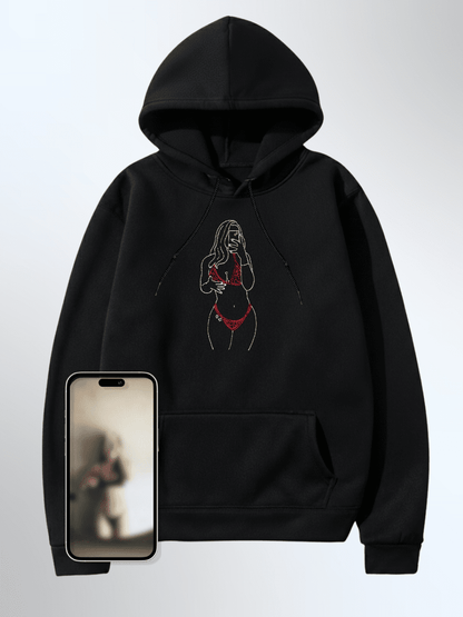 Spicy Custom Embroidered Photo Hoodie - Soulmate Customs