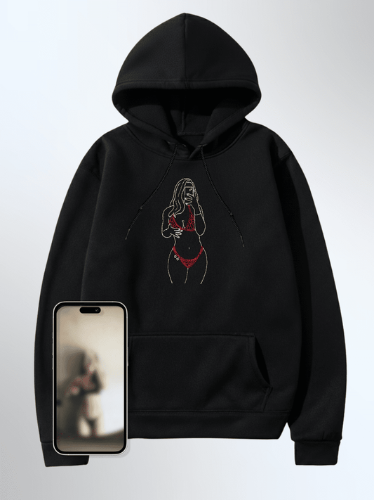 Spicy Custom Embroidered Photo Hoodie - Soulmate Customs